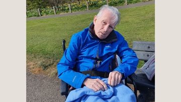 Abroath care home Residents enjoy stroll in the park